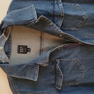 MATERNITY GAP DENIM JUMPSUIT